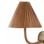 Calmyn Natural Woven Rattan Cone Wall Sconce