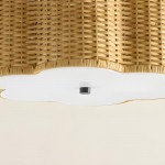 Tranquil Bohemian Style Flower Rattan Ceiling Light