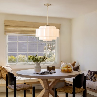 Winry Antique Brass Tiered Milk Glass Pendant Light Winry Antique Brass Tiered Milk Glass Pendant Light