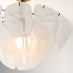 Pelagia Modern Textured Glass Flush Mount Ceiling Light