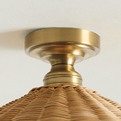 Blisaa Farmhouse Conical Rattan Ceiling Light