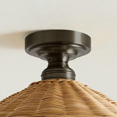 Blisaa Farmhouse Conical Rattan Ceiling Light