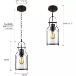 Eryxis Industrial Vintage Iron Glass Jar Pendant Light Eryxis Industrial Vintage Iron Glass Jar Pendant Light