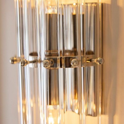 Vovizy Farmhouse Crystal Cylinder Double Sconce Vovizy Farmhouse Crystal Cylinder Double Sconce