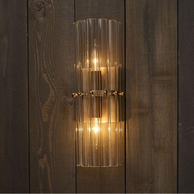 Vovizy Farmhouse Crystal Cylinder Double Sconce Vovizy Farmhouse Crystal Cylinder Double Sconce