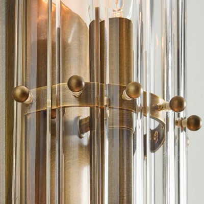 Vovizy Farmhouse Crystal Cylinder Double Sconce Vovizy Farmhouse Crystal Cylinder Double Sconce