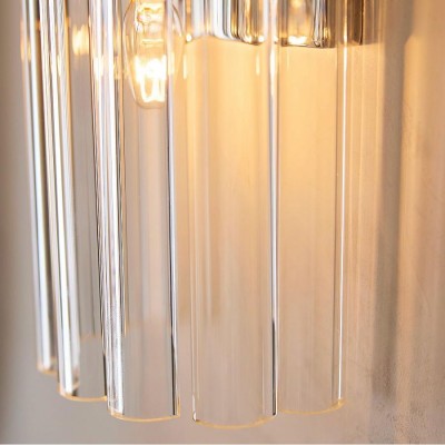 Vovizy Farmhouse Crystal Cylinder Double Sconce Vovizy Farmhouse Crystal Cylinder Double Sconce