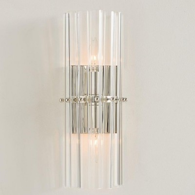 Vovizy Farmhouse Crystal Cylinder Double Sconce Vovizy Farmhouse Crystal Cylinder Double Sconce