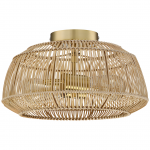 Lyril Boho Rattan Semi Flush Mount Ceiling Light