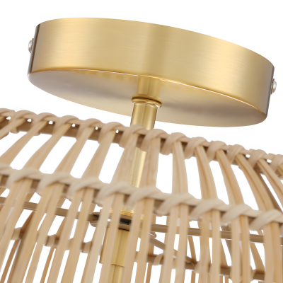 Lyril Boho Rattan Semi Flush Mount Ceiling Light Lyril Boho Rattan Semi Flush Mount Ceiling Light