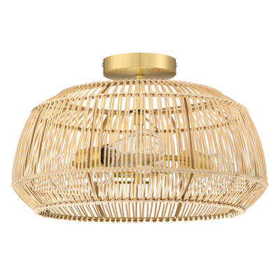 Lyril Boho Rattan Semi Flush Mount Ceiling Light Lyril Boho Rattan Semi Flush Mount Ceiling Light