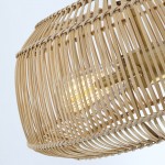 Lyril Boho Rattan Semi Flush Mount Ceiling Light