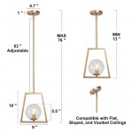 Pyra Modern Geometric Brass Pendant Light