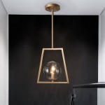 Pyra Modern Geometric Brass Pendant Light