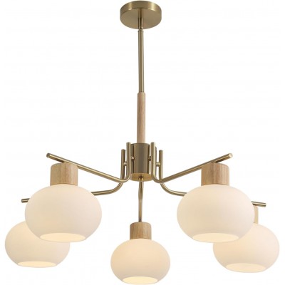 Jesper Gold Modern Frosted Glass Chandelier Jesper Gold Modern Frosted Glass Chandelier