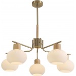 Jesper Gold Modern Frosted Glass Chandelier