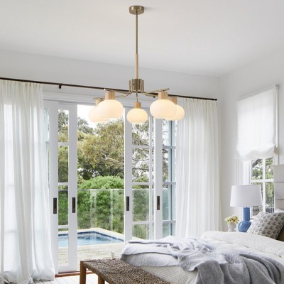 Jesper Gold Modern Frosted Glass Chandelier Jesper Gold Modern Frosted Glass Chandelier