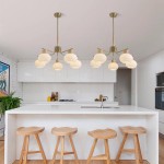 Jesper Gold Modern Frosted Glass Chandelier