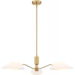 Carter ‎Minimalist Sputnik Opal White Glass Chandelier