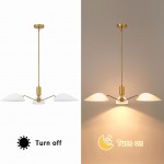 Carter ‎Minimalist Sputnik Opal White Glass Chandelier