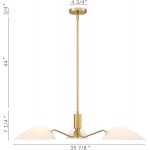 Carter ‎Minimalist Sputnik Opal White Glass Chandelier