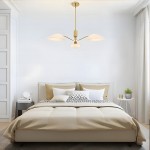 Carter ‎Minimalist Sputnik Opal White Glass Chandelier