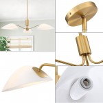 Carter ‎Minimalist Sputnik Opal White Glass Chandelier