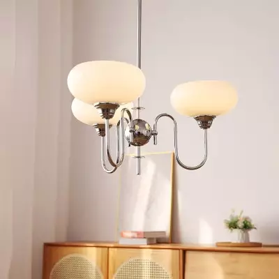 Luna Cream White Bubble Glass Chandelier Luna Cream White Bubble Glass Chandelier