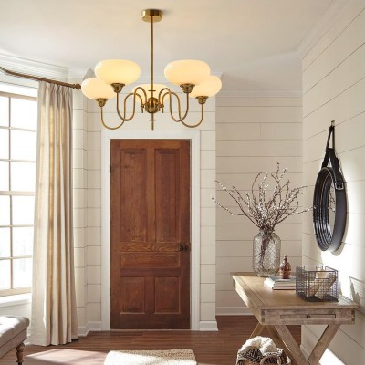 Luna Cream White Bubble Glass Chandelier Luna Cream White Bubble Glass Chandelier