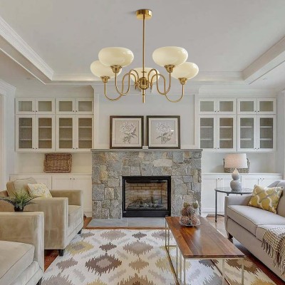 Luna Cream White Bubble Glass Chandelier Luna Cream White Bubble Glass Chandelier