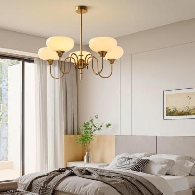 Luna Cream White Bubble Glass Chandelier Luna Cream White Bubble Glass Chandelier