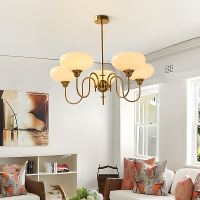 Luna Cream White Bubble Glass Chandelier Luna Cream White Bubble Glass Chandelier