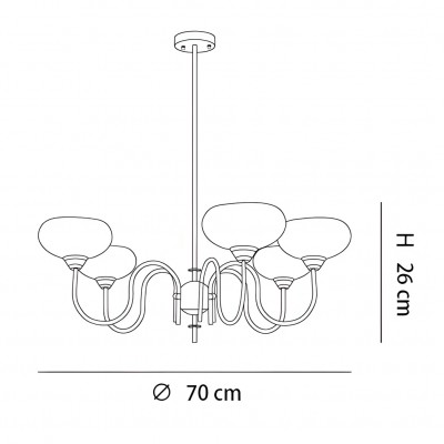 Luna Cream White Bubble Glass Chandelier Luna Cream White Bubble Glass Chandelier