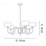 Luna Cream White Bubble Glass Chandelier