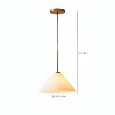 Nori Minimalist Brass Glass Cone Pendant Light Nori Minimalist Brass Glass Cone Pendant Light