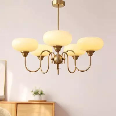 Luna Cream White Bubble Glass Chandelier Luna Cream White Bubble Glass Chandelier