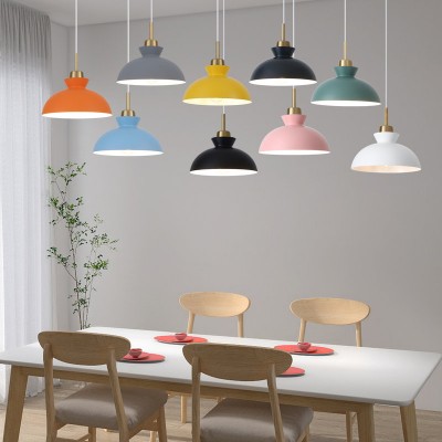 Wypra Nordic Macaron Dome Metal Pendant Light Wypra Nordic Macaron Dome Metal Pendant Light