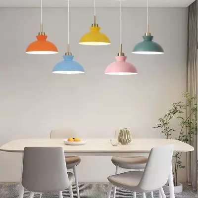 Wypra Nordic Macaron Dome Metal Pendant Light Wypra Nordic Macaron Dome Metal Pendant Light