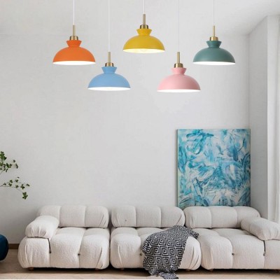 Wypra Nordic Macaron Dome Metal Pendant Light Wypra Nordic Macaron Dome Metal Pendant Light