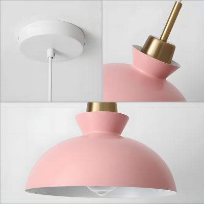 Wypra Nordic Macaron Dome Metal Pendant Light Wypra Nordic Macaron Dome Metal Pendant Light