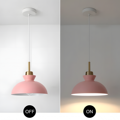 Wypra Nordic Macaron Dome Metal Pendant Light Wypra Nordic Macaron Dome Metal Pendant Light