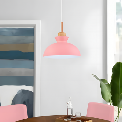 Wypra Nordic Macaron Dome Metal Pendant Light Wypra Nordic Macaron Dome Metal Pendant Light