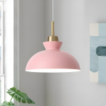 Bravos Rustic White Fabric Drum Pendant Light