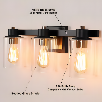 Dyril Modern Matte Black Cylinder Glass Sconce Dyril Modern Matte Black Cylinder Glass Sconce