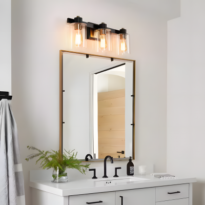 Dyril Modern Matte Black Cylinder Glass Sconce Dyril Modern Matte Black Cylinder Glass Sconce