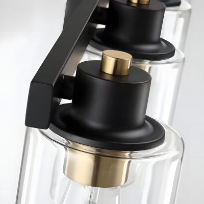 Dyril Modern Matte Black Cylinder Glass Sconce Dyril Modern Matte Black Cylinder Glass Sconce