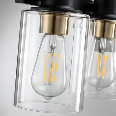 Dyril Modern Matte Black Cylinder Glass Sconce Dyril Modern Matte Black Cylinder Glass Sconce