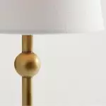 Azon Country Linen Brass Swan Neck Wall Light
