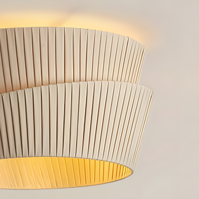 Mvari Modern Beige Pleated Fabric Ceiling Light