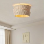 Mvari Modern Beige Pleated Fabric Ceiling Light